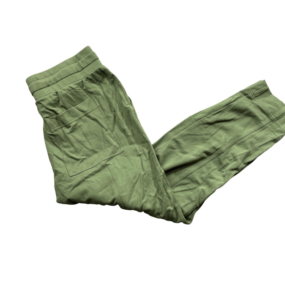 Cabi Small Green Elastic Waist Draw String Pull on Slit Pockets Rayon Blend